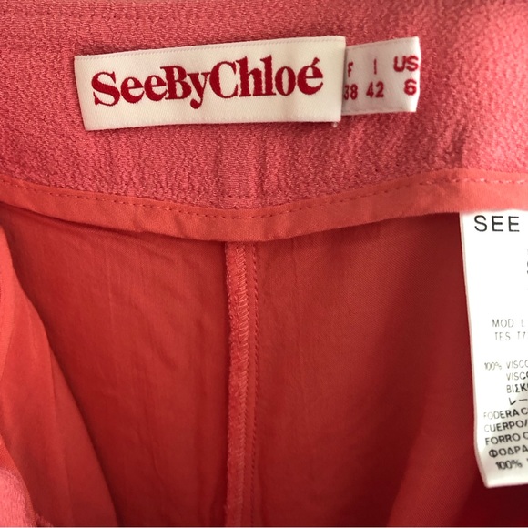 Authentic See by Chloe pink wide pleated pink skort size 6 - Picture 3 of 4
